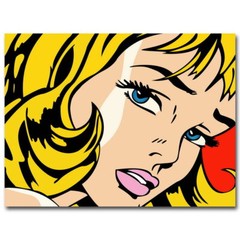 82573 Roy Lichtenstein Pop Girl Decor Wall Print Poster