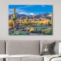 Wall26 Canvas Print Southwest Saguaro Cactus Succulent Desert Landscape Art