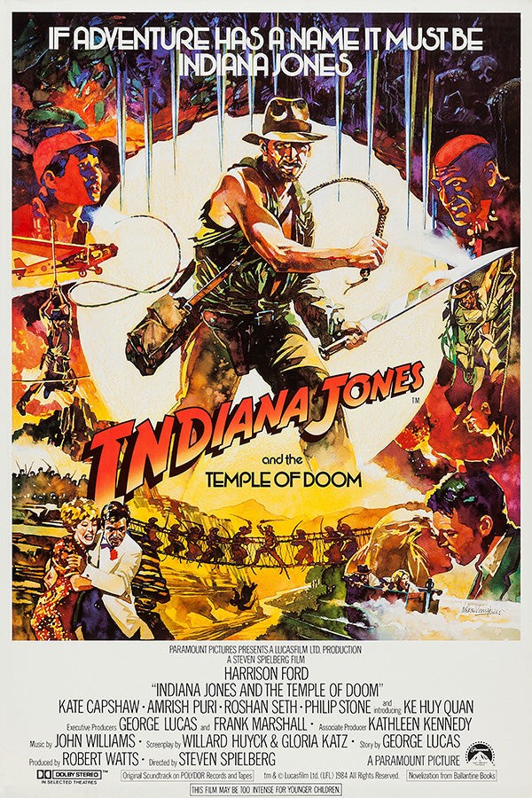Indiana Jones And The Temple Of Doom 24×36″ Movie Poster | LICENSED | NEW | 1984