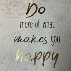 Do More Of What Makes You Happy 12” X 10” Canvas Gold Metallic Gallery Wall Art