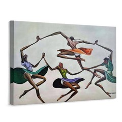 Vintage Dancers Canvas Print, African American Dance Wall Art Decor