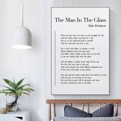 The Man in The Glass Poem Tin Sign Poster Vintage Canvas Wall Art Decor 12″x18″