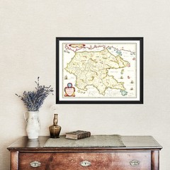 Old Map of Greece 1665 – Vintage Greece Art Wall Decor