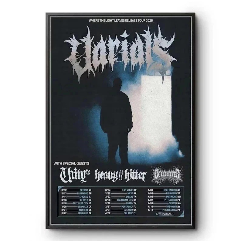 Varials 2026 Release Tour Poster North America Concert Wall Art Print