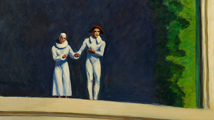 Two Comedians : Edward Hopper : 1966 : Archival Canvas Art