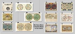 1772 Celestial Map Chart Planisphaerium Coeleste Astronomy Diagram Wall Poster