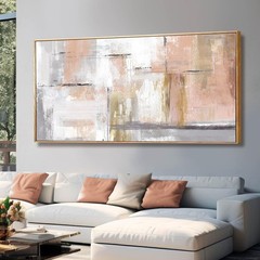 Gold Abstract Canvas Kureful Large 30x60in Ready Hang