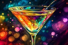 Artwork Bar Colorful Abstract Pop Art Home Decor Wall Art Poster Prints Painting