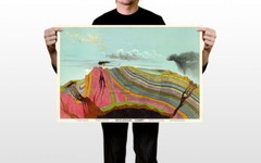1893 Geological Science Chart By Geologist Levi Yaggy Wall Art – POSTER 20″x30″