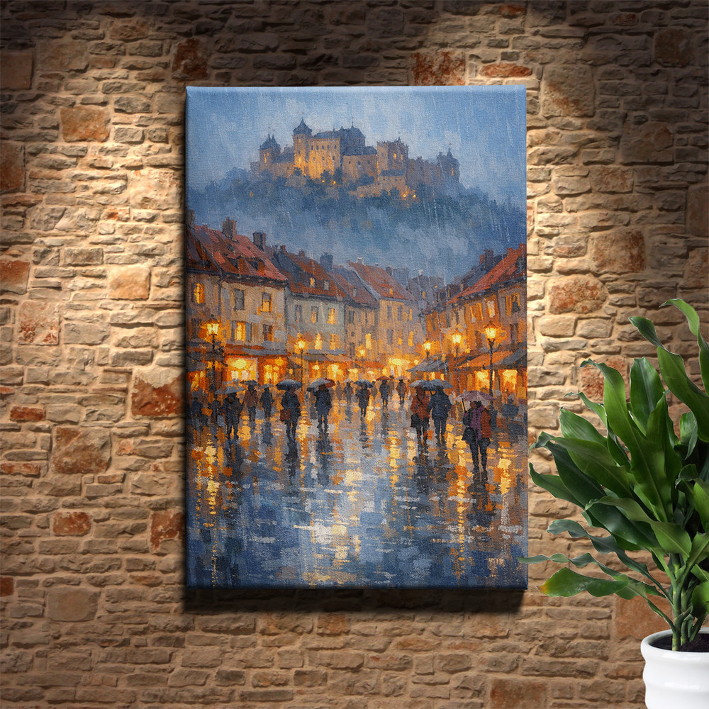 Travel Poster Wall Art Framed Canvas Oil Painting