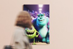 Monsters Inc Poster or Canvas – Monsters Inc Mike Wazowski and Sulley Wall Art