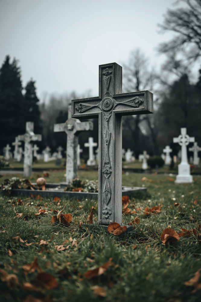 Christian Cross Cemetery Graveyard 4×6 Photo Print Religious Wall Art Decor