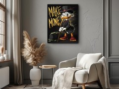 Wealth Duck Canvas Print, Make Money Motivational Street Wall Art