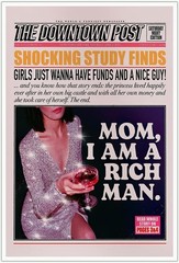 Girls Just Wanna Have Funds and Nice Guys Poster Retro Downtown Post Style Wall