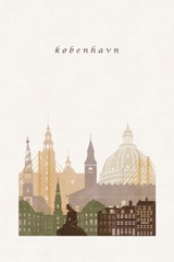Copenhagen Denmark City Design Travel Painting Wall Home Decor – POSTER 20×30