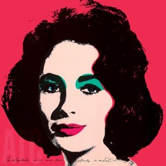 36W»x36H» LIZ 1964 by ANDY WARHOL – ELIZABETH TAYLOR CLEOPATRA CHOICES of CANVAS