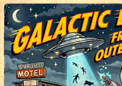 Retro Movie Poster, Classic 1950s Cinema Print, Galactic Dogs, 8″ x 10.5″