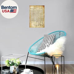Vintage U.S. Declaration of Independence Constitution History Canvas Print Wall