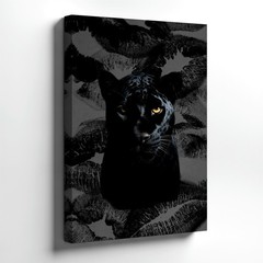 Wall Art Black Panther Portrait Print Dark Animal Canvas Gothic Home Decor Room