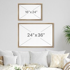 Wall26 Seascape Framed Wall Art Abstract Coastal Ocean Illustration Canvas Print