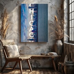 Chicago Skyline Cityscape Canvas Wall Art Print Modern Urban Architecture Home