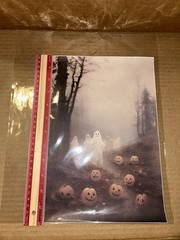 Ghosts In A Pumpkin Forest Canvas Print No Frame 8×12 Inches Halloween