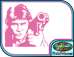 Star Wars Han Solo T Vinyl Sticker Wall Poster Art Car Truck Bike Window Movie
