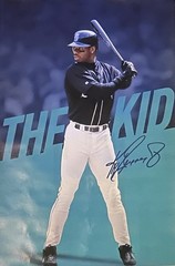 Ken Griffey Jr THE KID 2019 Frameless Canvas Wall Art Indoor Room 12×18