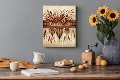 11×14 Boho Border Canvas Print Wall Art
