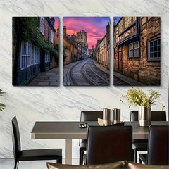 3pcs England Travel Historic York City Perfect Wall Art Canvas Unframed/Framed