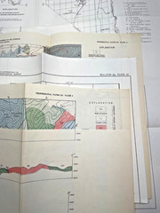 Historic Mining and Geologic Maps from 1954 Lot of 12 Maps -Makes Great Wall Art