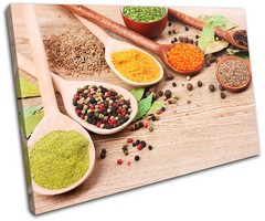 Spices Food Kitchen SINGLE CANVAS WALL ART Picture Print VA
