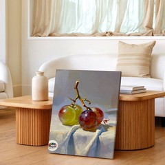 Canvas Grapes Still Life Oil Painting Fruit Kitchen Poster Statement Home Print