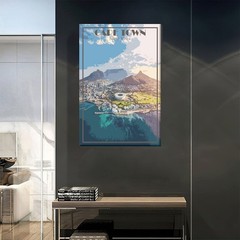 Cape Town South Africa Vintage Travel Poster 18″L x 12″W, Unframe-style