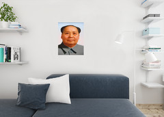 Chairman Mao Zedong Portrait China Poster Chinese Leader Politics Politician Gre