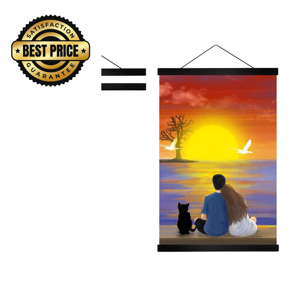 Radezon 16 inch Wide Magnetic Poster Hanger Frame, 16×20 16L» x 0.7W», Black