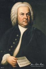 Johann Sebastian Bach Classical Music Composer Art Print Poster 12×18