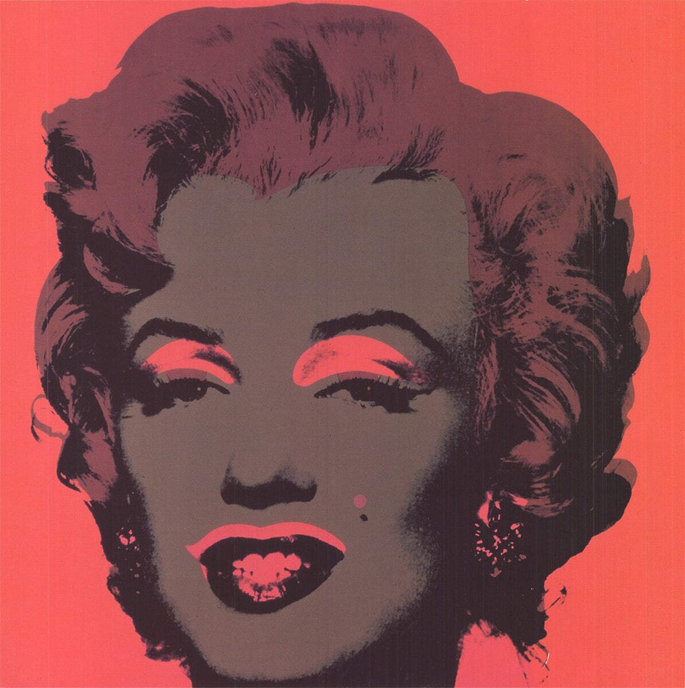 ANDY WARHOL Marilyn Orange Black (Mini) 9.5″ x 9.5″ Offset Lithograph 1995 Pop A