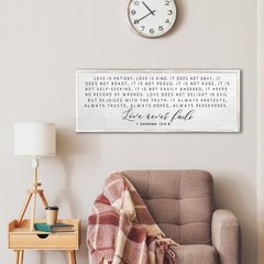 Love is Patient Love is Kind Wall Decor 40″X15″ Large Bible Verse Quote 1 Cor…