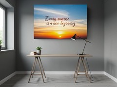 Motivational Canvas Art Sunrise Print Peaceful Landscape Gallery Wrap