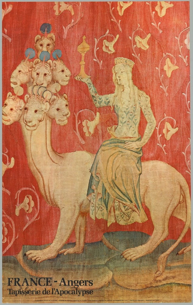 ARTIST UNKNOWN Tapisserie de L’Apocalypse 39″ x 24.5″ Poster 1972 Renaissance
