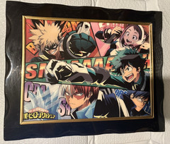 Anime My Hero Academia Framed Picture 13.5×11 (11×8 Print) Frame Damaged