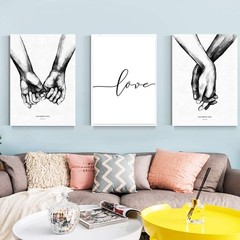 Black & White Sketch Art Canvas Set – 3 Unframed Prints for Home/Office Decor