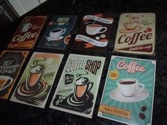 COFFEE CARDS Art set of 8 – Coffee Break advertisement – 6″ x 4″