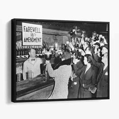Farewell to the 18th Amendment Prohibition 1920s Drinking Canvas Print Wall Art