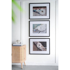 Framed 30 In. X 24 In. Rope Wall Art with Black Frame, Wall Decor for Living Roo