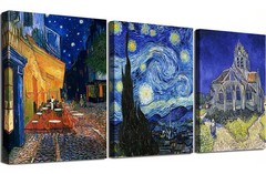 Vincent Van Gogh Canvas Wall Art Paintings, Famous Starry Night Picture Print…