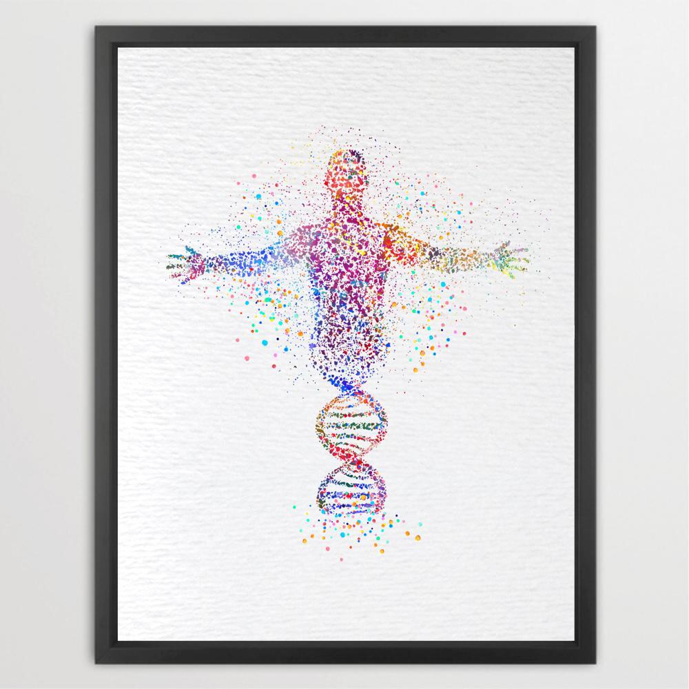 Dignovel Studios DNA Human Particle Medical Education Science Art Print