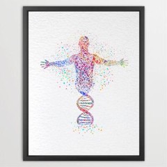 Dignovel Studios DNA Human Particle Medical Education Science Art Print