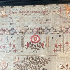 Jane Ballard Printed Photo Of Sampler Embroidery 16″ x 24.5″ Framed